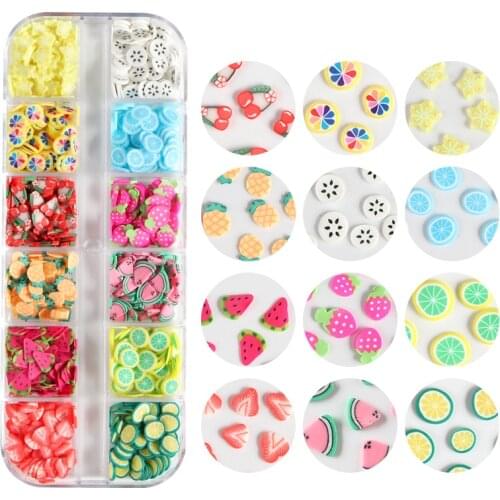 12Grids/Box Mixed Colors Christmas Snowflake Tree Starlights Holographic Nail Glitter Sequins Nail Art Slice Sticker Decoration