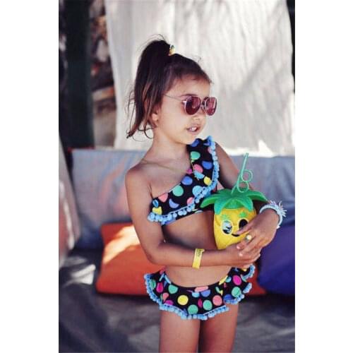 Hot Summer Toddler Kid Baby Girls Polka Dot Ruffles Bikini Set Swimwear Bathing Suit Swimsuit Beachwear