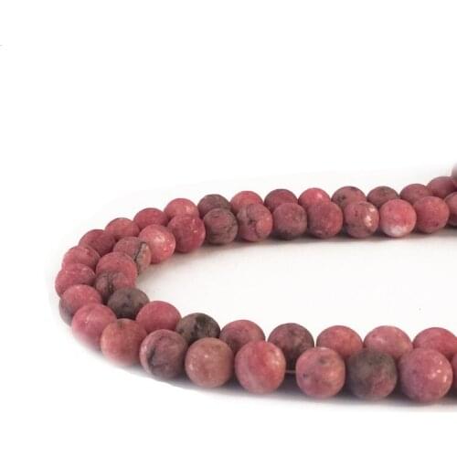 Nature stone Matte Frosted red dot beads Round loose strand 6mm 8mm 10mm beads for Bracelet Necklace Jewelry Making Accessories