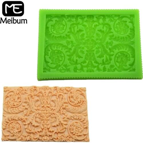 Meibum Architectural Emboss Silicone Fondant Cake Mold European Pattern Paste Sugar Craft Border Decorating Mould Candy Tools