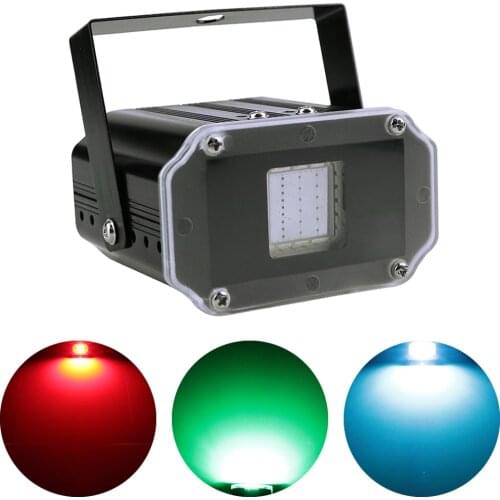 Mini 20W SMD 5050 RGB 3IN1 Led Strobe Light Remote Control Music LED Stage Effect Lighting DJ Disco Party Show Flash Lighting