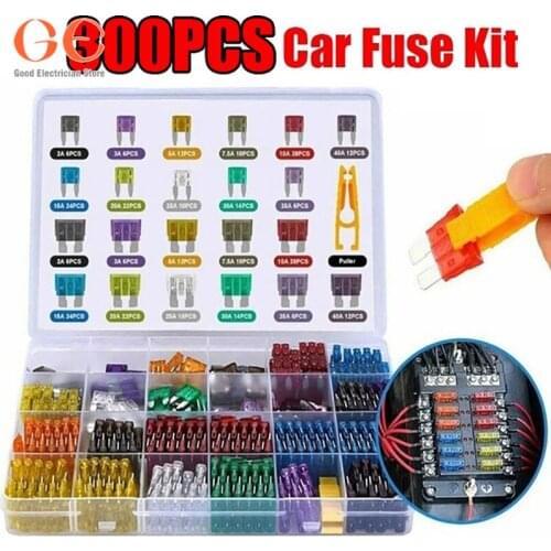 90/120/220/300pcs 5/10/15/20/25 / 30A Fuse Profile Small Size Mini Fuse Assortment Set for Auto Truck dc connector