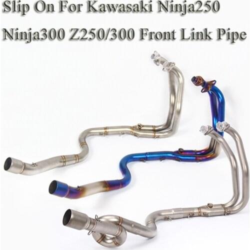 Ninja250 Motorcycle Exhaust Muffler Modified Motorbike Front Connection Link Pipe For Kawasaki Ninja 250 Ninja 300 Z250 Z300