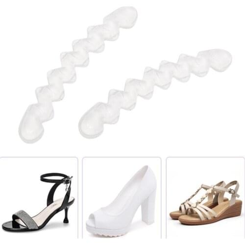 Fashion 1 Pair Women Soft Silicone Gel Ripple Anti-Skid Pad High Heels Stop Slip Cushion Insoles Metatarsal Support Insert Pad