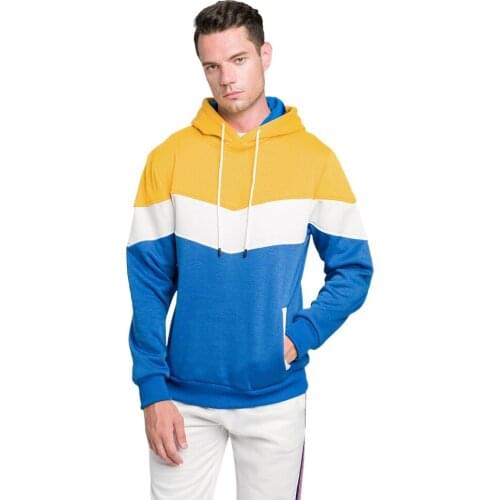 2021Autumn Winter Mens Sweater Color Matching Loose Hoodie Running Sports Casual Fashion Mens Clothing Streetwear Sweatshirt