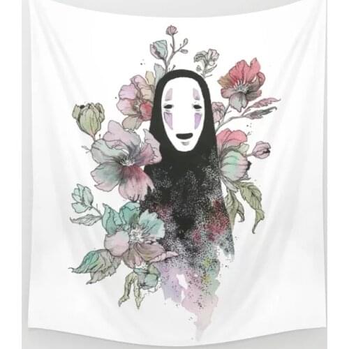 Anime No Face Renewed Wall Tapestry Cover Beach Towel Throw Blanket Picnic Yoga Mat Home Decoration