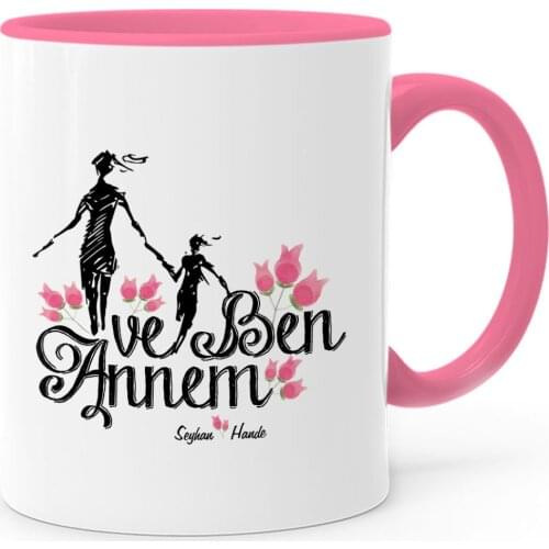 Personalised Mommy and Me Pink Mug Cup-1