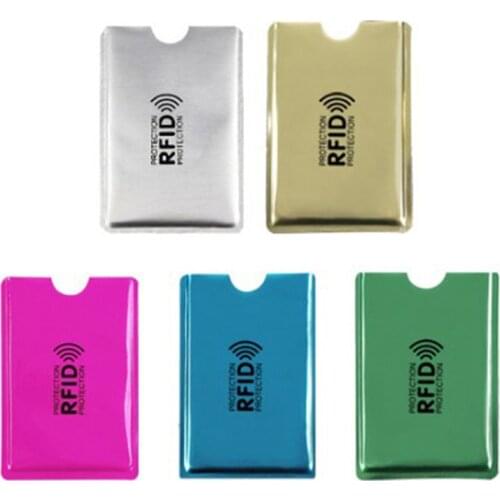 5Pcs Anti-Theft Card Holder Aluminum Foil RFID Case Anti-degaussing Card Holder Protection Bank Card Set Shielding Bag NFC