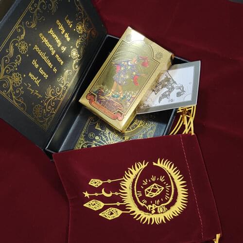 JP172 Factory Direct Supply 78 Custom Tarot Cards Printing In French With Rigid Hard Top-bottom Box Packaging