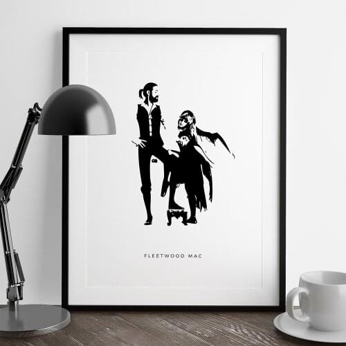 Rumor Fleetwood Mac Vinyl Black and White Wall Art Print Poster Canvas Painting and Printmaking Living Room Home Decor Picture