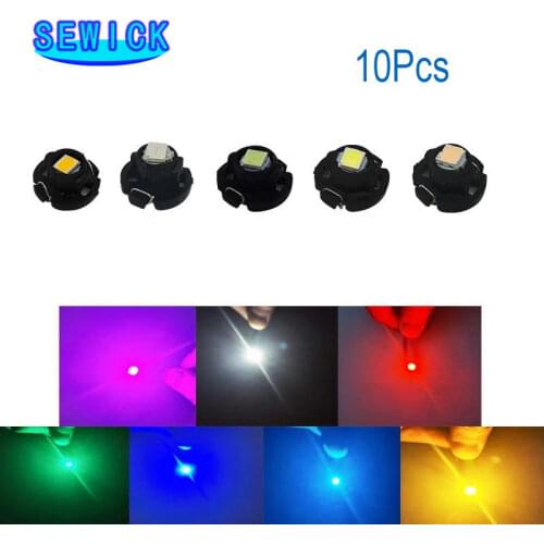 10Pcs Signal Lamp T3 Led Bulbs 2835 5050 Chips Led Car Dashboard instrument Light Auto Interior Side Light 12V