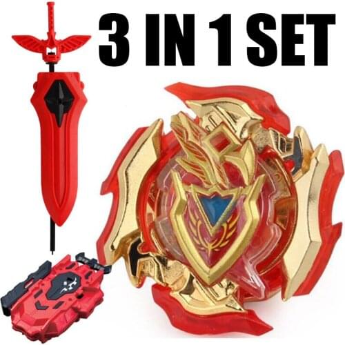 Special Edition Zet Z Achilles Burst Spinning Top BOOSTER B-105 Gold Vesion Toys W/ NEW Sword Launcher LR LAUNCHER