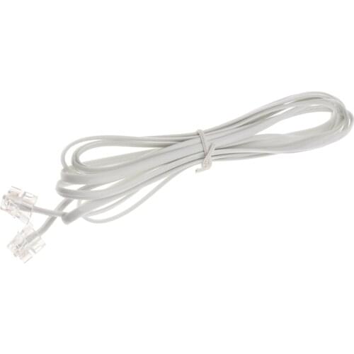 10ft RJ11 Telephone Modem Cable - Phone Cable - RJ-11 (M) - RJ-11 (M) - 3Meters