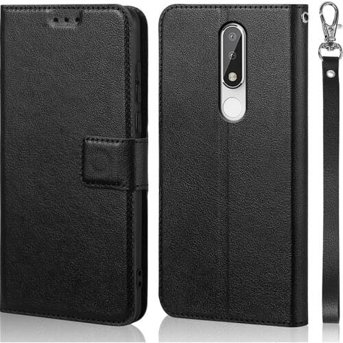 Shockproof magnetic Case for Nokia 5.1 Phone Case flip leather Case Mobile silicone Shell Cover with card slots