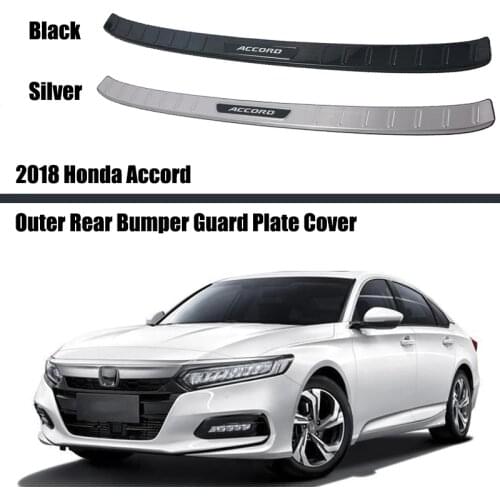 For Honda Accord 2018 2019 2020 Car Inside Inner Rear Bumper Trim Plate Outside Protect Frame Trunk Pedal 1pcs Car Accesories
