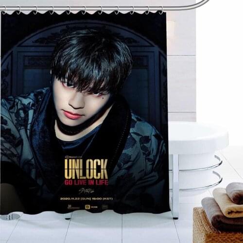 100% Polyester Fabric Custom Seungmin KPOP Shower Curtain Modern Bathroom Curtain Waterproof With Hook Bath Curtain 0622