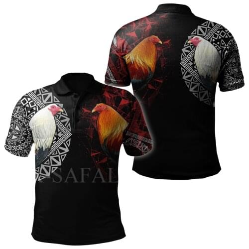 Love Beautiful Mexican Rooster 3D Full Printed Men Women Thin Polo Shirt Collar Short Sleeve Street Wear Casual Tee-2