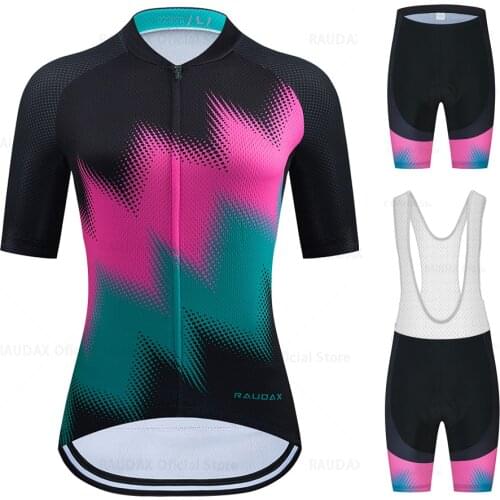 Womens Cycling Jersey 2021 Pro Team Raudax Cycling Clothing Quick Drying Racing Sport Mtb Bicycle Jersey Bike Uniform Triathlon