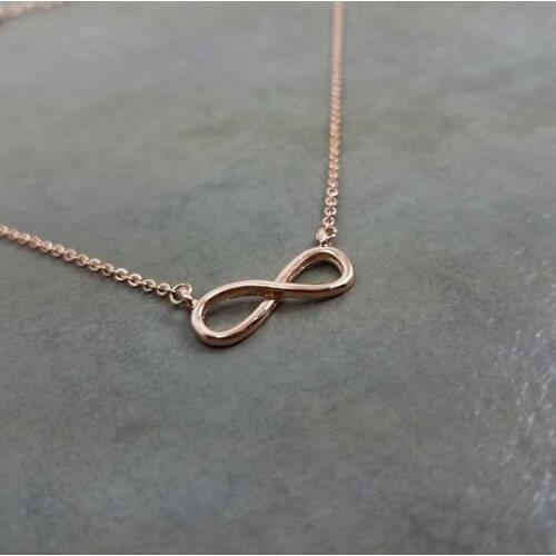 Mini Infinity Sign Necklaces For Women Love Forever Jewelry Stainless Steel Long Chain Couple Necklace 2020 Collier Femme