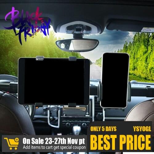 2 in 1 Car Tablet Pc Phone Holder Rack Universal 360 Degree Back Seat Headrest Mount Stand Bracket for Phone Ipad
