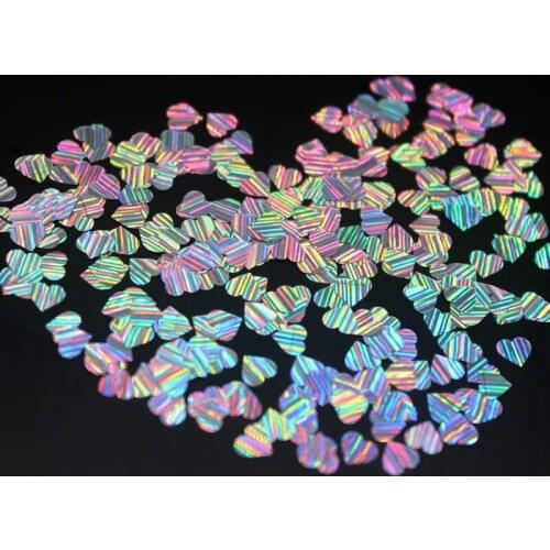 2018 NEW 1 Pcs Laser Shiny Heart Ultrathin Sequins Nail Art Glitter Tips UV Gel 3D Nail Decoration Manicure DIY Accessories