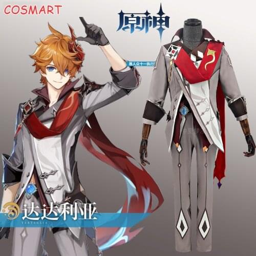Anime Genshin Impact Tartaglia Dadaliya Game Suit Uniform Da Da Li Ya Cosplay Costume Halloween Party Outfit For Men 2020 NEW
