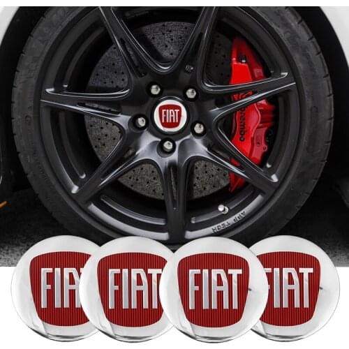 4Pcs 56mm Car Emblem Auto Wheel Center Hub Caps Decal Accessories For Fiat 500 Tipo FR Punto Ducato Abarth Stilo Palio Bravo