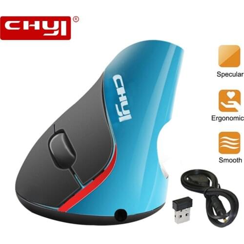 2.4GHz Wireless Vertical Mouse Ergonomic 1600DPI Optical Rechargeable With Pad For PC