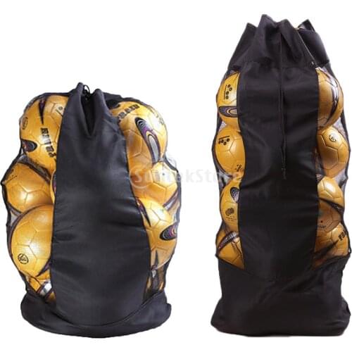 Large Heavy Duty Soccer Ball/Basketball/Volleyball Mesh Bag Adjustable Shoulder Belt