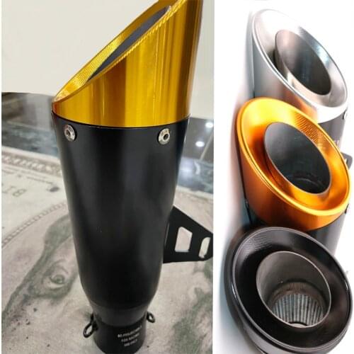 CNC End Muffler Motorcycle SC Exhaust Systems tails Pipe For hp4 race rebel 500 crf450r bobber MT09 Ninja 400 R3 R25 s1000xr