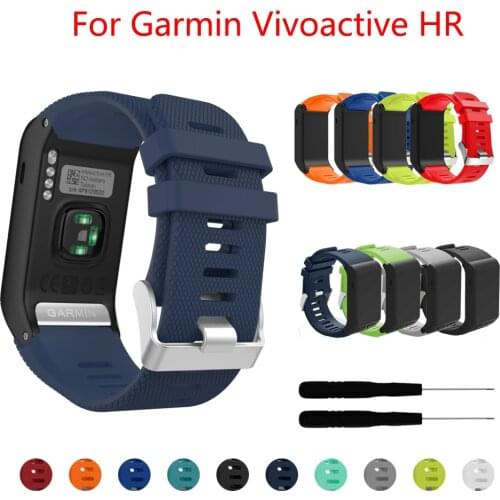 Colorful Soft Silicone Replacement Strap for Garmin vivoactive HR Sport wristband for Garmin vivoactive HR Smart Watch band