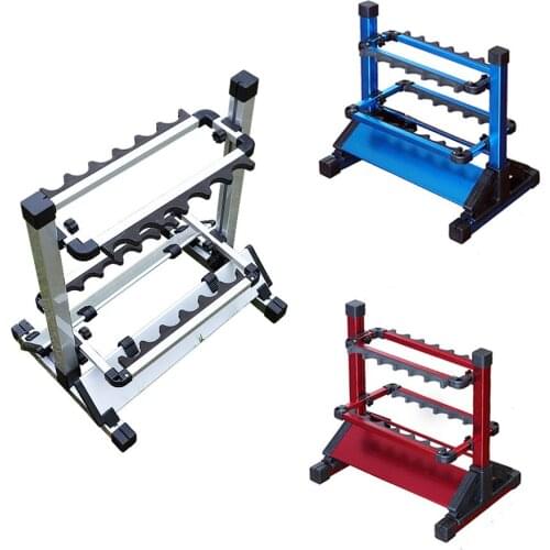 12 Slots Fishing Rod Rack Holder Aluminum Alloy Fishing Rod Pole Bracket Display Stand Tackle for Fishing Rods Set Capacity Tool