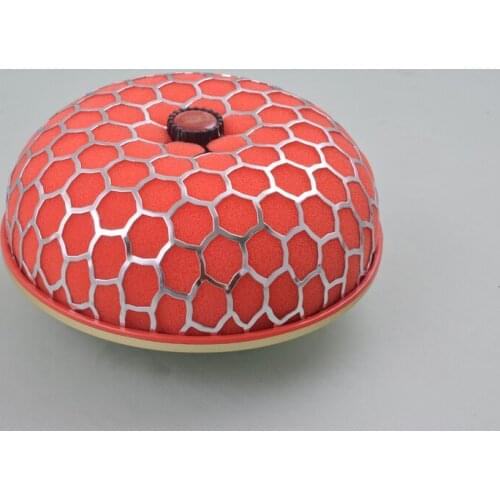 For 3" Universal CHROME MESH SHORT RAM COLD INTAKE MUSHROOM AIR FILTER Red [QPL151]