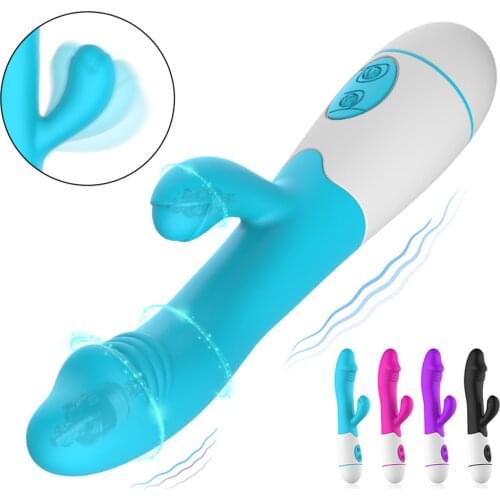 30 Frequency Erotic Sex Toys Anal Vagina Massage Dildo Rabbit Vibrator Dual Vibrating Vibrators For Women G-spot Masturbator