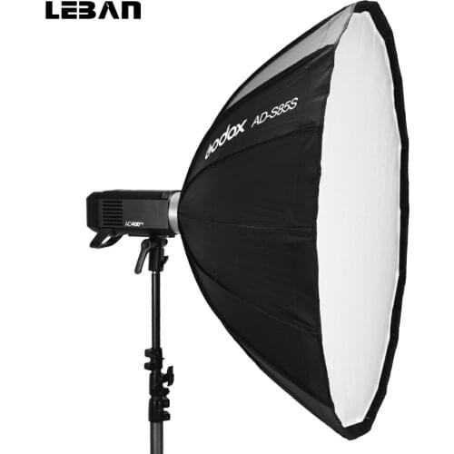 Godox AD-S85S 85cm Deep Parabolic Softbox Inside Silver with Honeycomb Grid Godox Mount Softbox for AD400PRO Flash