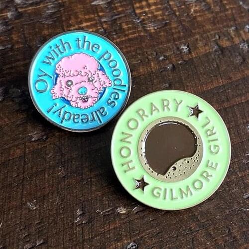 Cartoon GILMORE GIRLS Collectible Enamel Brooch Pin Backpack Hat Bag Lapel Pins Badges Fashion Jewelry Accessories