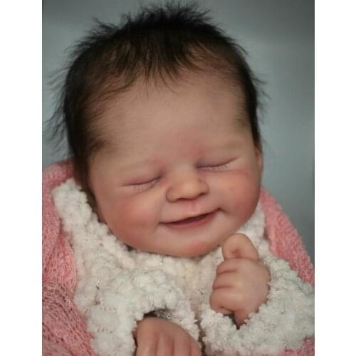 NPK 21inch Alisha Reborn Doll Kit Popular sweet face smiling baby DIY kit with COA