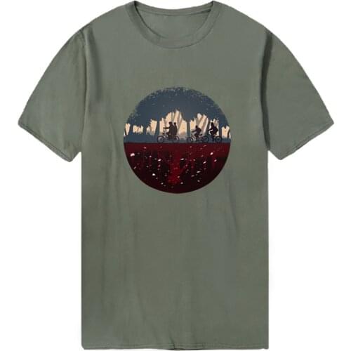 Summer Stranger Things Men T-shirts Short Sleeve O-Neck 2020 Tshirts Punk Style Black Casual Tops Tees Washable Camiseta Homme