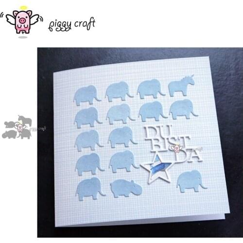 Piggy Craft metal cutting dies cut die mold Elephant mouse hippo unicorn Scrapbook paper craft knife mould blade punch stencils