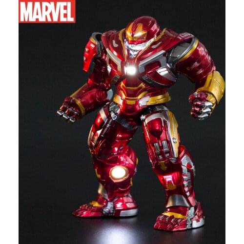 Disney The Avengers Iron Man Glowing Anti-hulk Armor Model Super Hero Action Figure Collection Model Statue Toys For Childrens