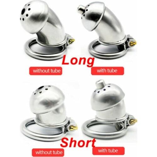NEW Style Stainless Steel Male Chastity Cage With Locking Urethral Catheter Plug Metal Cock Cage Chastity Device Sex Toy for Man