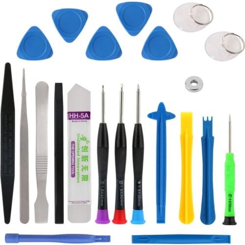 DIYFIX 22 in 1 SmartPhone Repair Tools Set for iPhone X 8 7 6S 5S 5 Disassembly Hand Tools Kit Screwdriver Set Spudger Tweezers