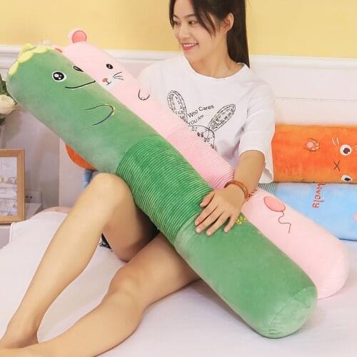 New 1PC 80cm-150CM Cylindrical The Animal Dinosaur Sleep Pillow Long Mouse Doll Lazy Man Bed On The Big Pillow Cute Comfortable