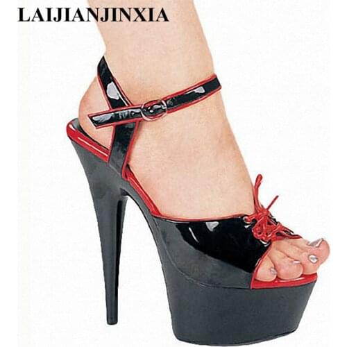 New 2017 Sale Sandals Women Ladies Shoes Melissa 15cm Thin Heels High Performance 6 Inch Womens Dance Shoes