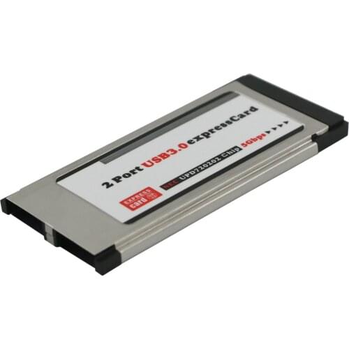 PCI Express to USB 3.0 Dual 2 Ports PCI-E Express Card Adapter for NEC 34MM Slot ExpressCard Converter 5Gbps PCMCIA Laptop PC