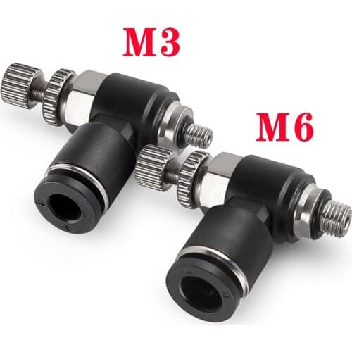 Pneumatic miniature SL throttle air pipe joint speed switch 4-M3 6-M3 automatic equipment accessories with sealing ring
