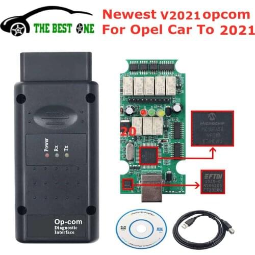Latest V2021 OPCOM For Opel Cars To 2021 Opcom 2018 Real FTDI PIC18F458 Op-com V1.95 Flash Update OBD2 Diagnostic Tool
