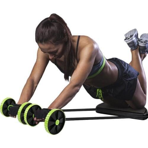 AB Wheel Roller Sport Bodybuilding Dobule Wheels AB Roller Pull Rope Abdominal Trainer Gym Equipment Abs Trainer