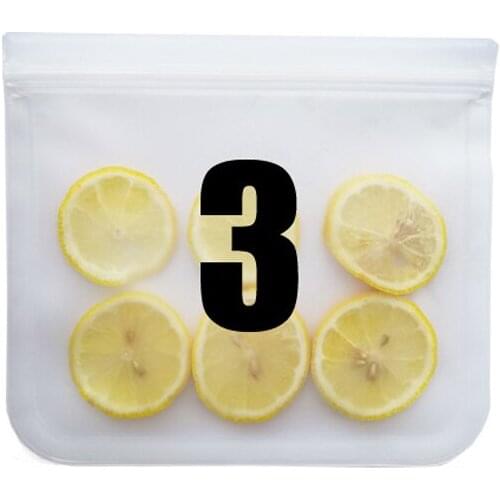 Silicone Food Bag Reusable Fresh-keeping Bag Fruit And Vegetable Sealed Leakproof Food Freezer Bag