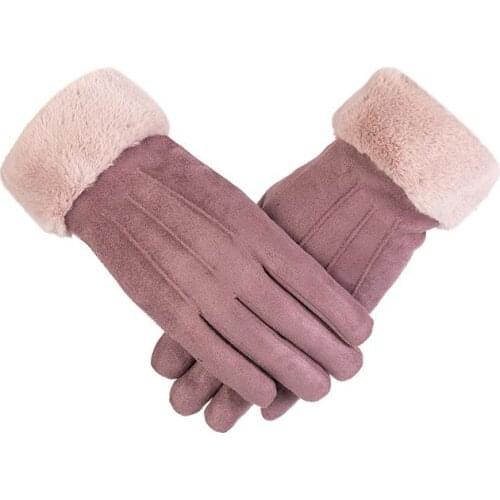 Womens GlovesSuedewomens Winter Gloves Plus CashmereWind And Cold Mittens Womens WinterWinter Gloves Cotton Gloves